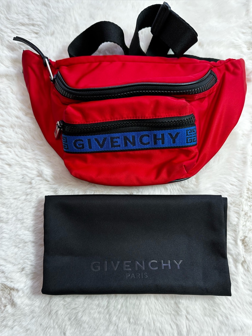 Givenchy Red and Black Belt Bag-unisex no box